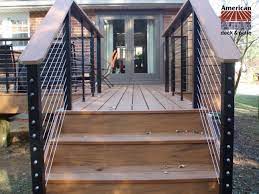 Black stainless steel cable railing. American Deck Inc Gallery Array Cable Railing Deck Railings Backyard
