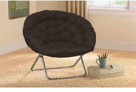 Urban Shop Black Oversized Faux Fur Moon Chair Available In Multiple Colors Walmart Com Saucer Chairs Wooden Office Chair Moon Chair