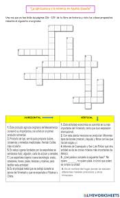 La formación de una nueva sociedad: Ejercicio Online De Crucigrama Para Cuarto Grado
