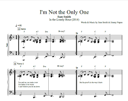 The singles stay with me, i'm not the only one, and lay me down hit the top ten in both the u.k. I M Not The Only One Sam Smith Piano Sheet Music Chords Lyrics Play Like The Greats Com