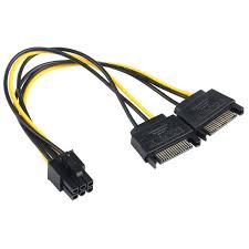 Achetez En Gros 18Awg Pcie Pci-E Pci Express 15 Broches Sata À 6 Broches  Câble D'Alimentation De Carte Graphique Mâle Pour Câble D'Alimentation Gpu  Chine Et Câble D'Alimentation De Carte Graphique Mâle