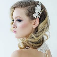 Danielle Crystal and Pearl Hair Comb