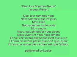 Mon ami c'est la vie, ich will dich spüren, wie noch nie c'est la vie, c'est la vie c'est la vie, c'est la vie, c'est la vie. Jacques Prevert Testo Della Canzone Chanson It