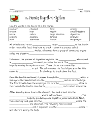Digestive System Worksheets Human Digestive System Digestive System Worksheet Digestive System Activities