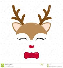 Bonjour, voici la tête du renne du père noël. Renne Mignon Cerfs Communs De Bebe Personnage De Dessin Anime De Joyeux Noel Garcon Avec Le Noeud Papillon Illustration De Vecteur Illustration Du Couleur Carte 105490516