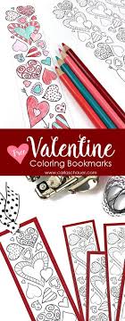 4 free valentine's day printable bookmarks to color and give to someone special on valentine's day! 40 Free Printable Valentine Bookmarks Design Corral