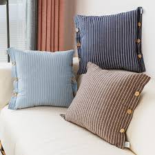 45x45 60x60 70x70 Cm Basit Iskandinav Pamuk Keten Cizgili Minder Ortusu Yastik Kilifi Kanepe Dekoratif Kapak Yastik Kilifi Minder Kilifi Aliexpress