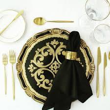 Black And Gold Charger Plates A Showroom Mock Up For A Client With Our Black And Gold Florentine Charger Plates Arrivingsoon Blackandgold Rental Home Decor
