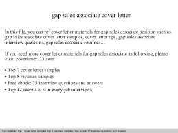 How to write a letter of explanation. Gap Sales Associate Cover Letter