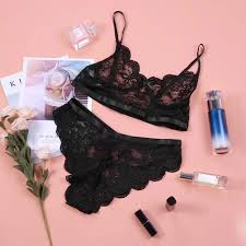 Lot de 2 Ensemble de Sous-Vêtement Femmes Sexy Lingerie Dentelle écharpe  noir - Cdiscount Boutique Erotique