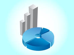 3d charts graphics statistics and information vector