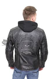 Harley Davidson 98097 16vm Harley Davidson Mens Aurora Willie G Skull Badge 3 In 1 Harley Davidson Leather Jackets Leather Jacket Men Jackets Men Fashion