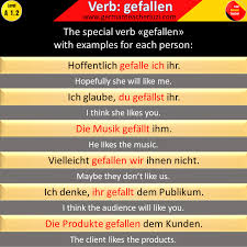 Special German Verb Gefallen In 2020 German Language German Language Learning German Grammar