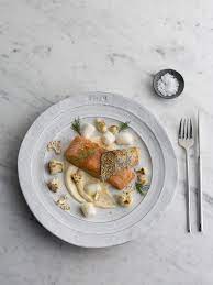 Thermomix Confit Salmon Parmesan Gnocchi With Cauliflower Cream Entertaining With Dani Valent Cookbook Recipe Recipes Pop Up Dinner Perfect Dinner Party