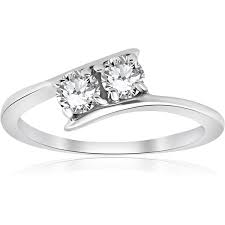 1 2 Ct Two Stone Diamond Forever Us Engagement Ring 10k White Gold Do Hope Y Engagement Ring White Gold Three Stone Engagement Rings Stone Engagement Rings