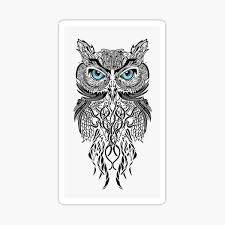Sticker Eule Zeichnen Redbubble