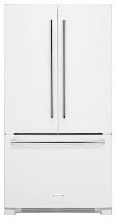 Bought this beautiful refrigerator in november just before thanksgiving and have loved the depth of shelves as well as width of shelving compared to our old side by side refrigerator. Best Buy Kitchenaid 20 Cu Ft French Door Counter Depth Refrigerator White Krfc300ewh Counter Depth French Door Refrigerator White French Door Refrigerator French Door Refrigerator
