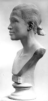 Williams is miffed because the reputation of her miscreant daughter splattered her with shame. Portraitbuste Mrs Williams Steinrestaurierung Hoferick