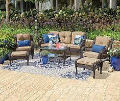 Wilson Fisher Pinehurst 6 Piece Seating Set Big Lots Elegant Outdoor Furniture Wicker Sofa Outdoor Outdoor Furniture