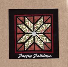 F4a248 Happy Holidays Quilt By Gabalot Cards And Paper Crafts At Splitcoaststampers Patchwork Cards Sewing Cards Holiday Quilts