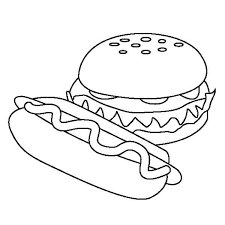 These unique and delicious hot dog topping combinations will wow your guests. Hot Dog And Hamburger Coloring Page Coloring Sky Coloring Pages Dragon Coloring Page Penguin Coloring Pages