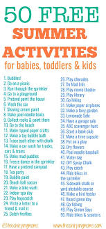 50 Free Summer Activities For Kids Free Summer Activities Summer Activities For Kids Summer Camp Activities