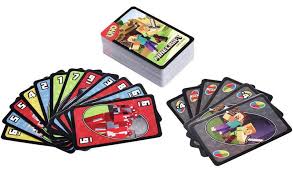 To play a card you must match the color or the number with the top card on the pile. Buy Uno Minecraft Card Game Trading Cards And Card Games Argos