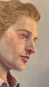 Back to work and a little sneak peek at some work in progress for  @gallerioxholm. The attentive viewer will notice that this is the first  time ever I have painted a MAN😱…wonder where this is going…