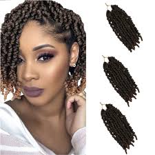 For the easiest install, try a loop braid style from divatress. 3 Packs Short Spring Pre Twisted Braids Synthetic Crochet Hair Extensions 10 Ombre Crochet Twist Braids Fluffy Curly Bomb Twist Braiding Afro Kilelintay Ponytail Hair Pieces Free Gift Walmart Com Walmart Com