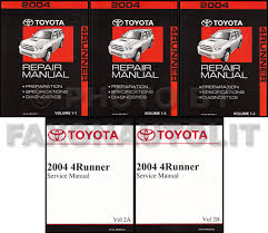 8) for free in pdf. 2004 Toyota 4runner Repair Manual Set