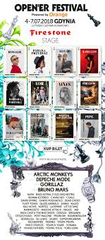 Arctic monkeys, bruno mars, depeche mode, gorillaz open'er festival 2018. Znamy Pelen Line Up Sceny Firestone Na Open Er 2018 Uptone Pl