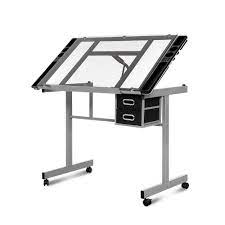 Artiss Drawing Desk Drafting Table Craft Adjustable Glass Art Tilt Dra Qh Australia