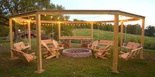 Octagon fire pit swing ideas hexagonal fire pit swingset with how to build fire pit swing set goodshomedesign fire pit swing a year later how to make swings around a fire pit craftspiration handimania. This Diy Backyard Pergola Is The Ultimate Summer Hangout Spot