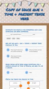 Wizer Me Blended Worksheet Copy Of Hace Que Time Present Tense Verb Present Tense Verbs Blends Worksheets Verb