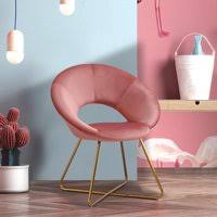 Light pink particleboard surfaces and silver metal frame create a stable desk at an affordable price. Accent Chairs Pink Walmart Com