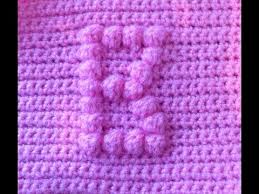 The moogly crochet alphabet has been a labor of love! How To Crochet A Square With A Bobble Chart Letter B Bobble Stitch Crochet Crochet Letters Bobble Crochet