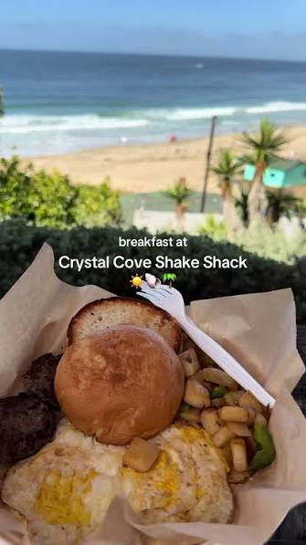 Crystal Cove Shake Shack Breakfast Newport Beach | TikTok