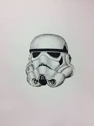 Storm Trooper Star Wars Dot Work Drawing Stars Dotted Drawings Art Sketches