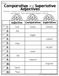 Comparative And Superlative Adjectives Tons Of Great Printables For 2nd Grade Comparative Adjectives Comparative Adjectives Worksheet Superlative Adjectives