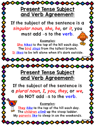 Subject Verb Agreement Anchor Charts And Task Cards