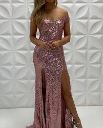 Maybe you would like to learn more about one of these? Shop V Neck Rose Gold Sequin Mermaid Prom Dress With Double Side Slits From Hocogirl Com
