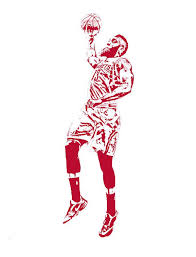 James Harden Houston Rockets Pixel Art 2 Art Print By Joe Hamilton Nba Art Houston Rockets Basketball Art