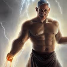 benjamin netanyahu as a greek god ...