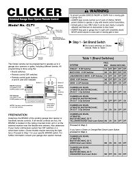 If your garage door does not have the sensors attached and working, the opener is not compliant with current Chamberlain Clt1 User Manual Manualzz