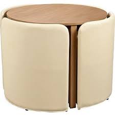 Buy Hygena Wooden Space Saver Table And 4 Cream Chairs At Argos Co Uk Your Online Shop For Space Saver Table Space Saving Dining Table Glass Dining Room Sets
