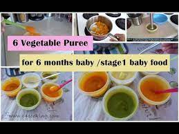 Mulakan dengan makanan pejal yang dikisar. Resepi Bayi 6 Bulan
