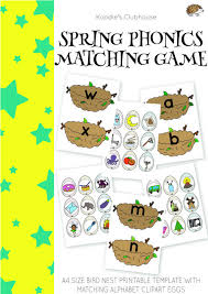 Match The Birds With Their Nests Spring Bird Nest Phonics Matching Game