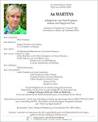 An MARTENS († 04/02/2018)