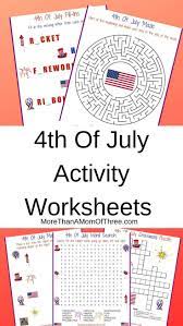 4th Of July Activity Printable Worksheets More Than A Mom Of Three Kindergarten Worksheets Printable Kindergarten Worksheets Free Kindergarten Worksheets