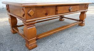 Wallace & bay chandler 48 inch long rustic open storage coffee table, pine brown. Pine Coffee Table With Single Storage Drawer